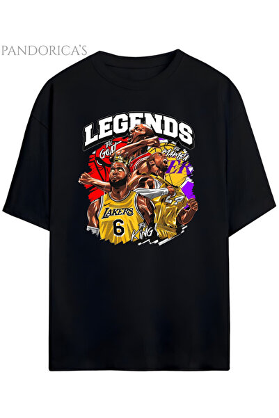 Grafftee Clothing Pandorica's Basketbol Legends Tasarımı Jordan,LeBron,Kobe Y...