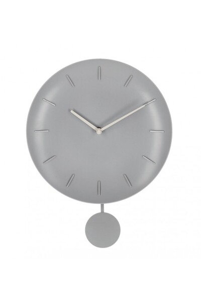 Bizzotto Ceas de perete din plastic gri cu pendul Jair 30x6x39.5 cm
