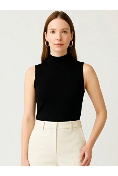 EXPECTED Γυναικείο αμάνικο μπλουζάκι με ζιβάγκο, στενή εφαρμογή, βαμβακερό, χ...