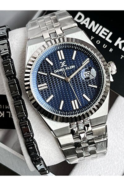 Daniel Klein Orijinal Yeni Model Gümüş Renk Çelik Erkek Kol Saati-Bileklik He...