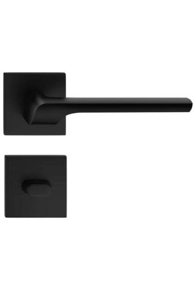 THG COMO (ZOYA) Μαύρη Ματ Λαβή Πόρτας με Ροζέτα WC