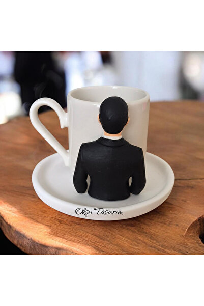 oksukokulutaş Suited Man Turkish Coffee Cup