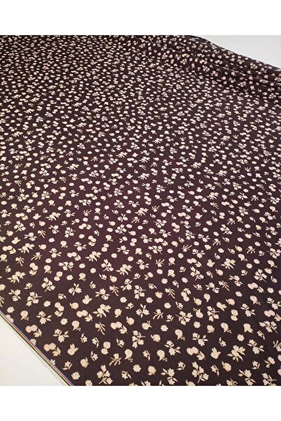 Kumaş Parça Тканина джерсі з лососевим квітковим принтом кавового кольору 150...
