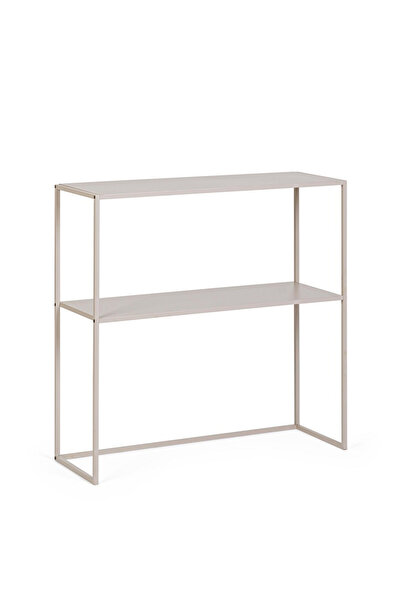 Bizzotto Beige Steel Console Alrik 78x27x78h