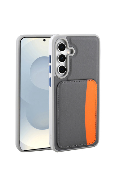 Başkenttekno Samsung Galaxy A26 Compatible Faux Leather X-Card Wallet Silicon...