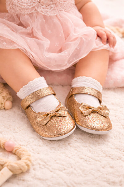 Bebelul BEBLUX Gold Glitter Sandals for Girls with Bow