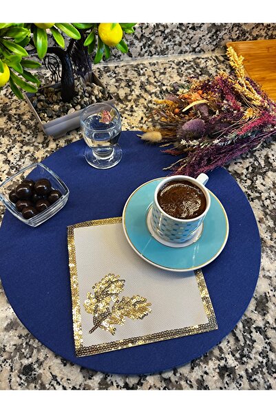 Aylia Home 1 Adet Pullu Sunumluk Peçete,Kokteyl Peçete,Kahve Yanı Sunum Peçet...