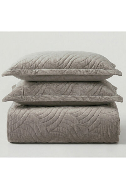 Meltem Quilted Velvet Duvet Cover 220x240 + 2 Pillowcases 50x70, Set of 3 Pieces
