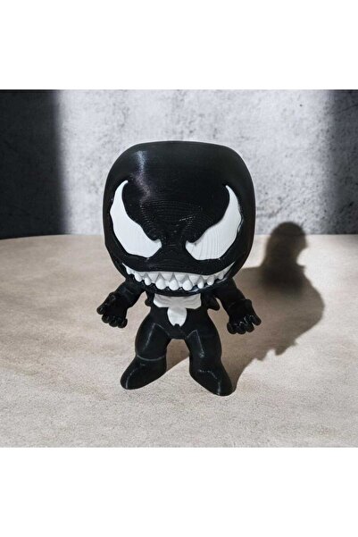 Ceresshop Venom Figür 3D Baskı Dekoratif Koleksiyon Oyuncak Siyah Beyaz Özel ...