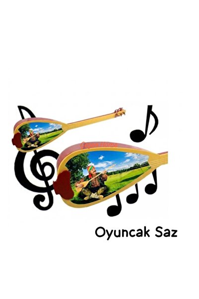 ÇEÇEN HOME ( 1 Adet) Oyuncak Saz , Oyuncak Halk Sazı (53 cm)