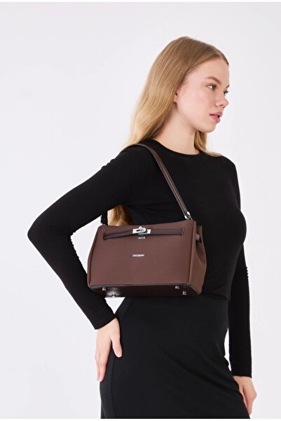 CRESSBERRY Women's Hand and Shoulder Bag, Crossbody Bag with Lock Accessory, ...