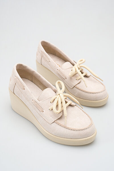 SNİCKER Wedge Heel Daily Lace-Up Ballerina Shoes