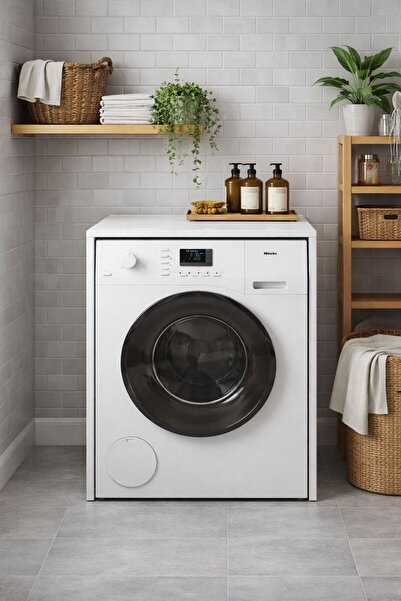 MODENZA %100 MDF Çamaşır Makinası - Kurutma Makinası-Banyo Dolabı