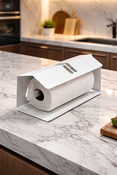 mee wall art Countertop Modern Kitchen Towel Stand - Stainless Metal Paper To...