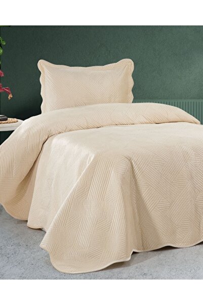 Bikaya Home Toyo Vera Single Bedspread Set |   180X240 cm |   Soft Velvet Tex...
