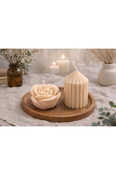 Rovitech Σετ χειροποίητων διακοσμητικών κεριών από κερί σόγιας - Άρωμα Ξύλων ...