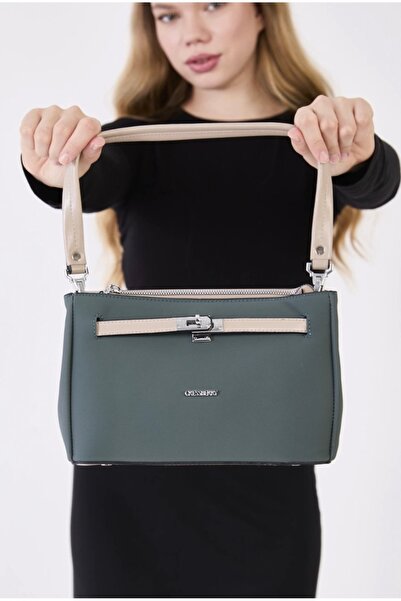 CRESSBERRY Women's Hand and Shoulder Bag, Crossbody Bag with Lock Accessory, ...