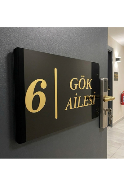 Eymi Design Kişiye Özel Kapı İsimliği & Daire Numarası Aynalı Tasarım - Anlam...