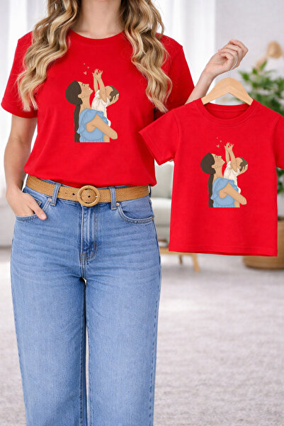 LORVEX Μπλουζάκι Mother Daughter Combination Oversize – Μπλουζάκι με στάμπα M...