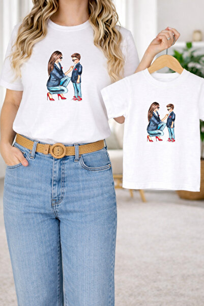 LORVEX Μπλουζάκι Mother Son Combination Oversize – Μπλουζάκι με στάμπα Mother...