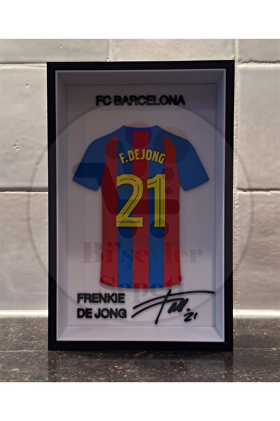 Bi'şeyler Sepeti Frenkie de Jong - FC Barcelona - Forma İmzalı Çerçeve Hediye...