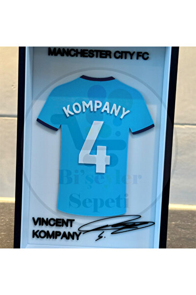 Bi'şeyler Sepeti Vincenty Kompany - Manchester City - Forma İmzalı Çerçeve He...