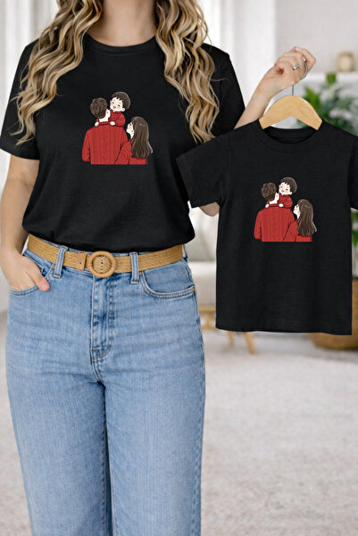 LORVEX Μπλουζάκι Mother Daughter Combination Oversize – Μπλουζάκι με στάμπα M...