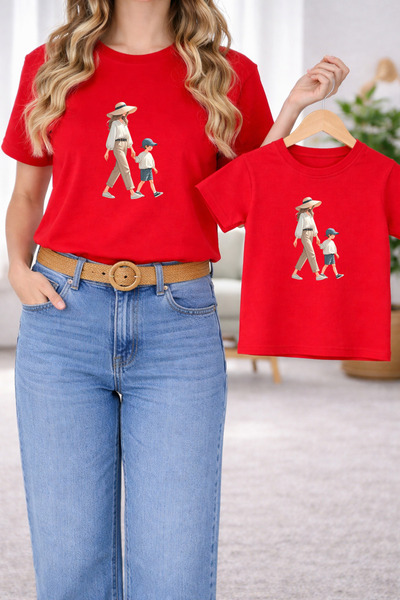 LORVEX Μπλουζάκι Mother Son Combination Oversize – Μπλουζάκι με στάμπα Mother...