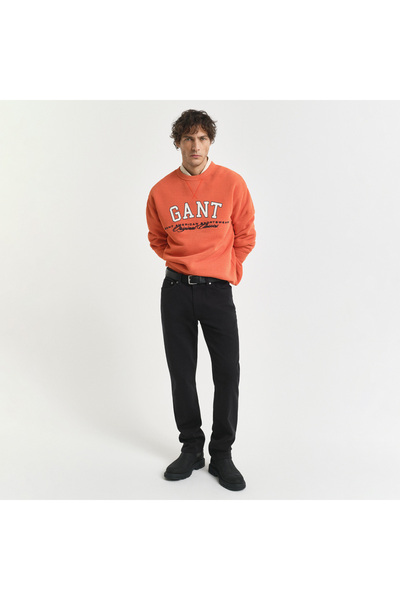 Gant Erkek Siyah Regular Fit Soft Twill Jean