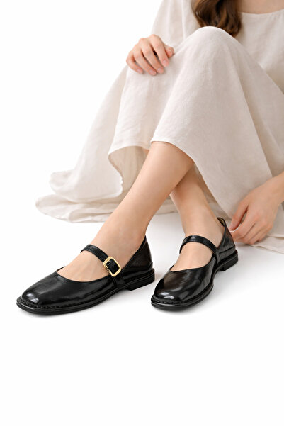 dericia shoes Velour Hakiki Deri Rugan Günlük Rahat Kadın Babet Ayakkabı