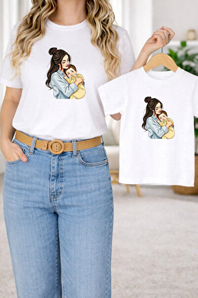 LORVEX Μπλουζάκι Mother Daughter Combination Oversize – Μπλουζάκι με στάμπα M...