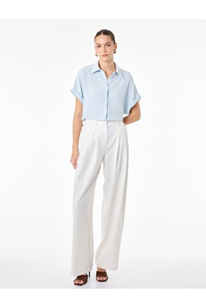 Koton Aerobin Fabric Short Sleeve Oversize Shirt