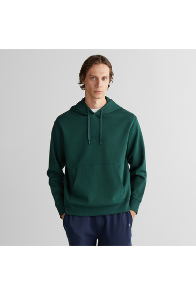 Gant Erkek Yeşil Relaxed Fit Kapüşonlu Sweatshirt