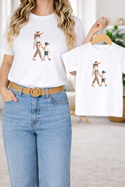 LORVEX Μπλουζάκι Mother Son Combination Oversize – Μπλουζάκι με στάμπα Mother...