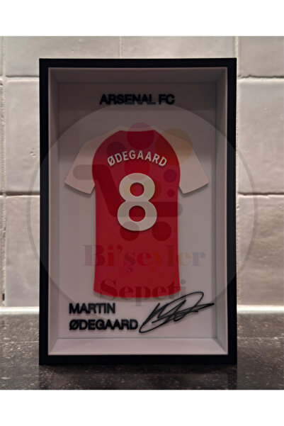 Bi'şeyler Sepeti Martin Ødegaard - Arsenal FC - Forma İmzalı Çerçeve Hediyeli...