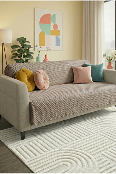 Mariesse Home 100% بامبو فرو المنك الناعم k غطاء أريكة إسفنجة متعددة الاستخدا...