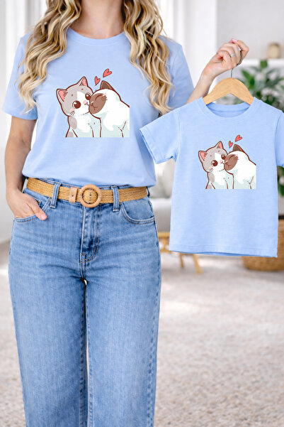 LORVEX Μπλουζάκι Mother Daughter Combination Oversize – Μπλουζάκι με στάμπα M...
