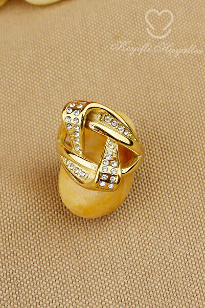 Keyifli Hayaller Steel Ring - Adjustable Steel Thick Large Asymmetric Model R...