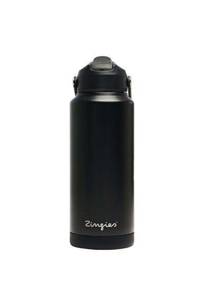 Zingies Luca Ανοξείδωτο Παγούρι Νερού με Καπάκι με Καλαμάκι 940ml / 32oz Μαύρο