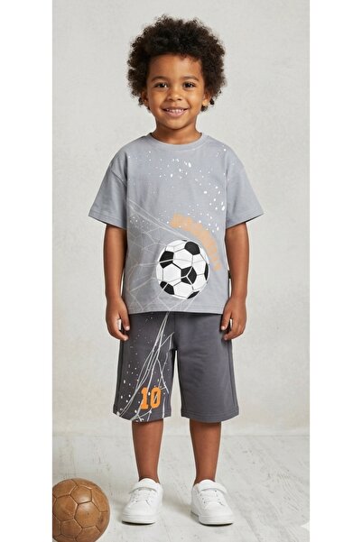 BEGONYA BEBECE KIDS Boy's Double Combed Cotton Set, Combed Cotton Shorts, Sum...