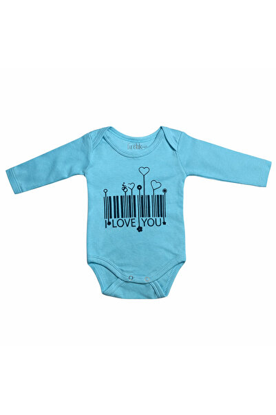 OEM Baby bodysuit with long sleeves and "Love You" print