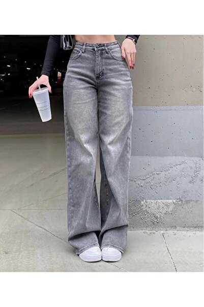 yesmoda Washed Detailed Retro Baggy Jean