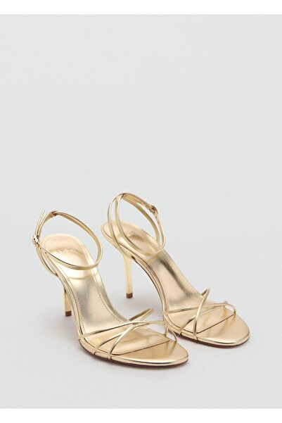 MANGO Woman Çapraz kayışlı topuklu sandalet