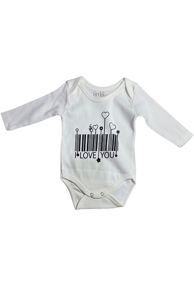 OEM Body bebe cu mânecă lungă și imprimeu „Love You”