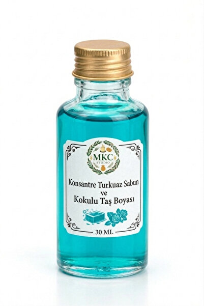 MKC STUDIO Konsantre Turkuaz Sabun Bazı ve Kokulu Taş Boyası 30 ml - Yüksek P...