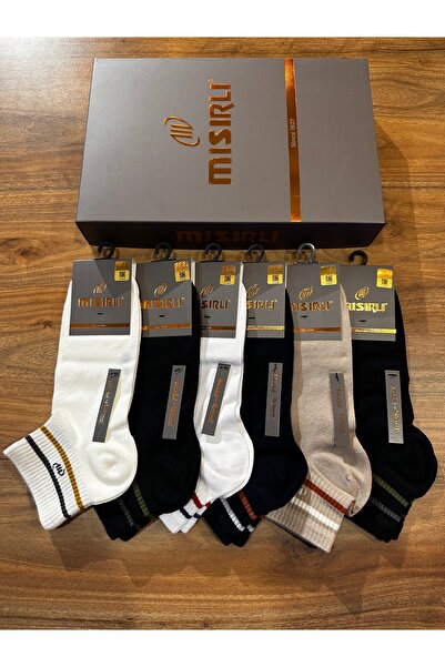 Mısırlı Men's Modal Seamless Half-Toe Comfortable Socks 6-Pack