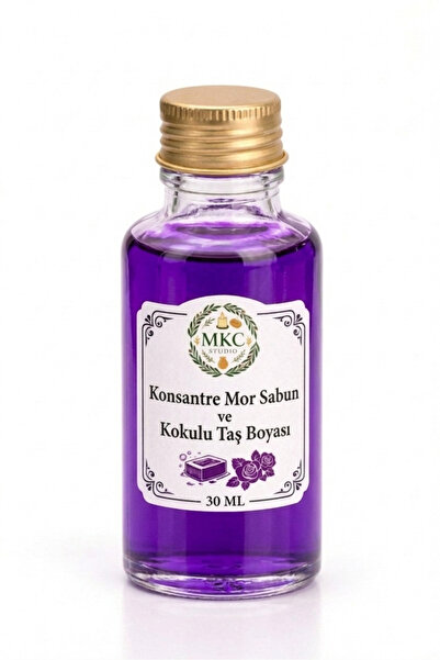 MKC STUDIO Konsantre Mor sabun bazı ve Kokulu Taş Boyası 30 ml - Yüksek Pigme...