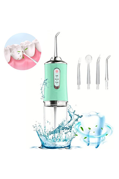 easyCTRL Irigator Bucal Profesional, Dus Bucal Portabil, 4 Capete, Rezervor 2...