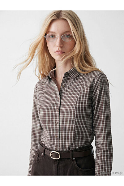 LC Waikiki Checkered Embroidered Women's Shirt from Uzg Store for Style Enthu...