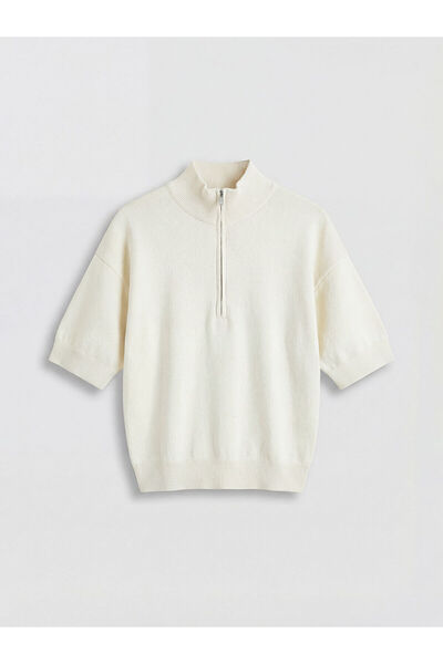 LC Waikiki Vizyon New Season Mock Neck Oversized Women's Knitwear Sweater